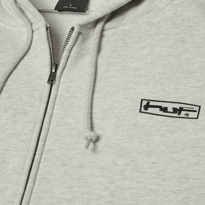 HUF Stretch Full Zip Hoodie - Ash | Shop HUF Worldwide online with Pavement Skate Store with free Aotearoa shipping on order over $100*!