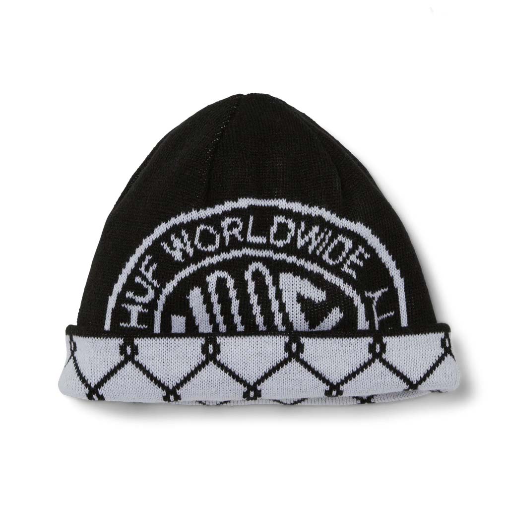 HUF Token Reversible Skull Beanie - Black | Shop HUF Worldwide online with Pavement Skate Store with free Aotearoa shipping on orders over $100*!