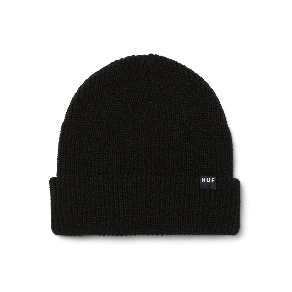 HUF Usual Cuf Beanie in Black | Shop HUF Worldwide online with Pavement Skate Store with free Aotearoa shipping on orders over $100*!