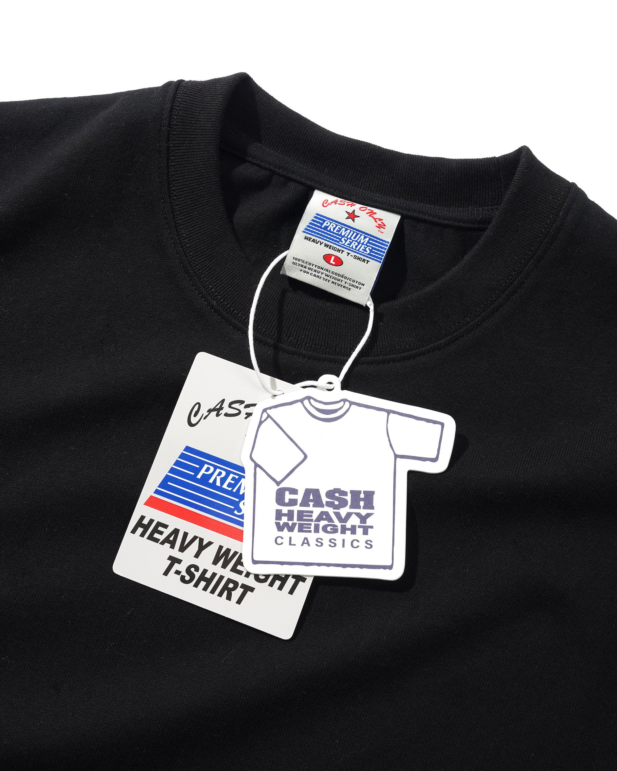 CASH ONLY HEAVY-WEIGHT TEE - BLACK