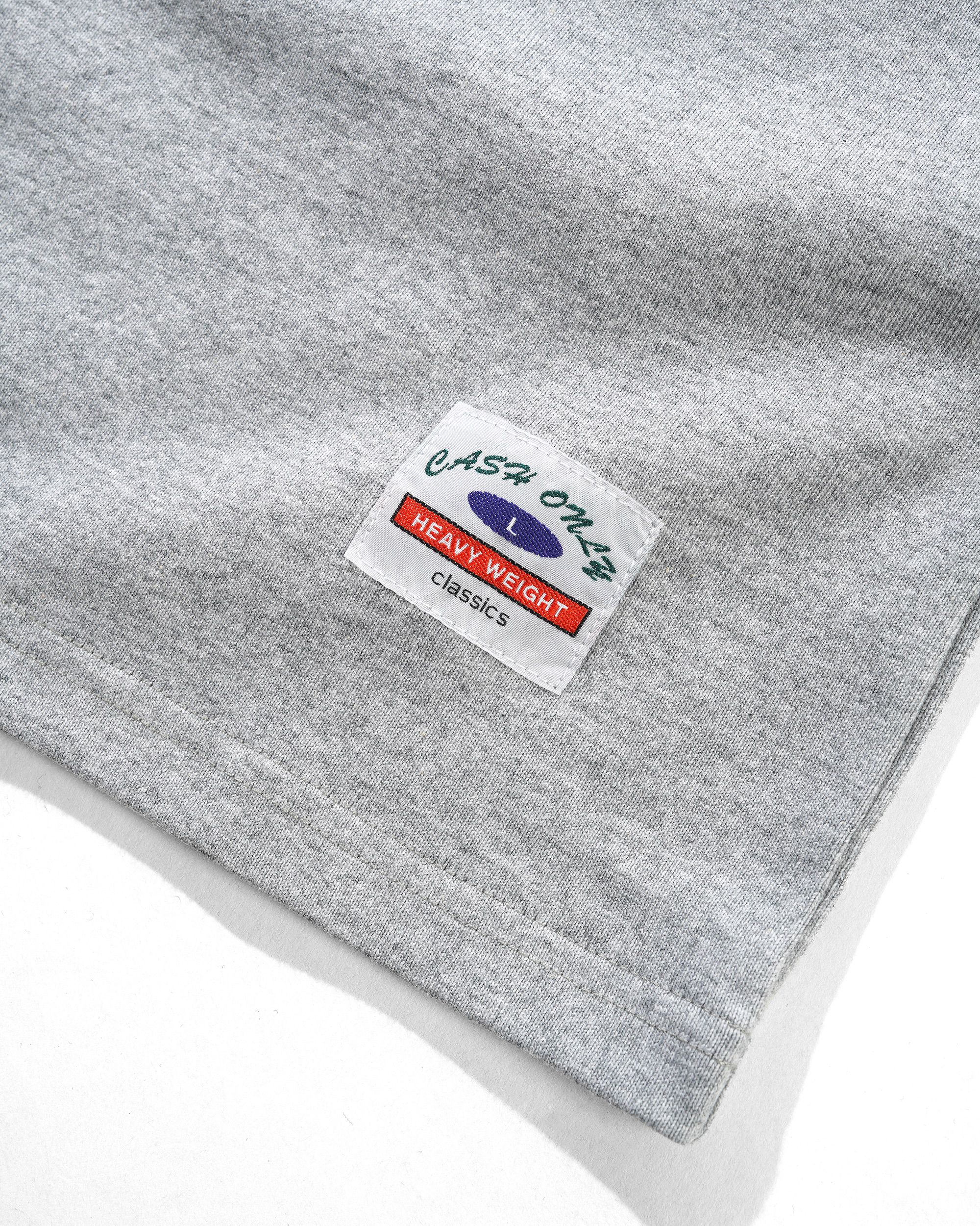 CASH ONLY HEAVY-WEIGHT TEE - HEATHER GREY