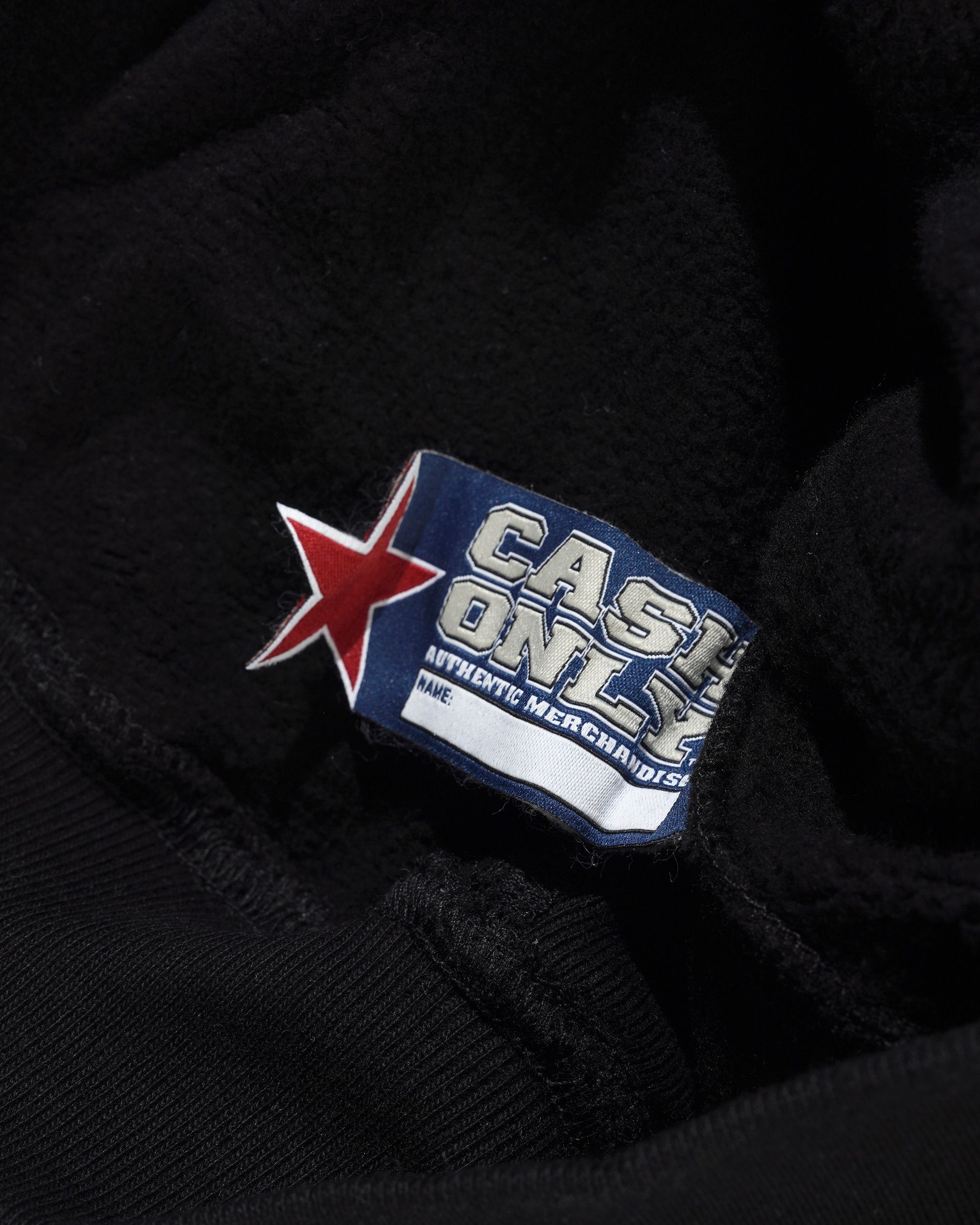 CASH ONLY HEAVY-WEIGHT ZIP THRU HOOD - BLACK