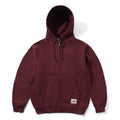 Cash Only Heavy-Weight Zip Thru Hood in Burgundy | Shop Cash Only clothing online with Pavement + Free Aotearoa NZ shipping over $100*!