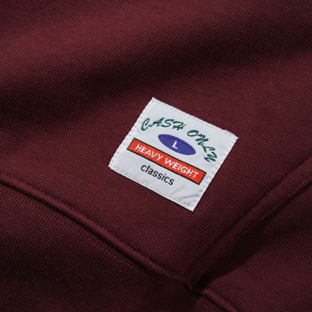 Cash Only Heavy-Weight Zip Thru Hood in Burgundy | Shop Cash Only clothing online with Pavement + Free Aotearoa NZ shipping over $100*!