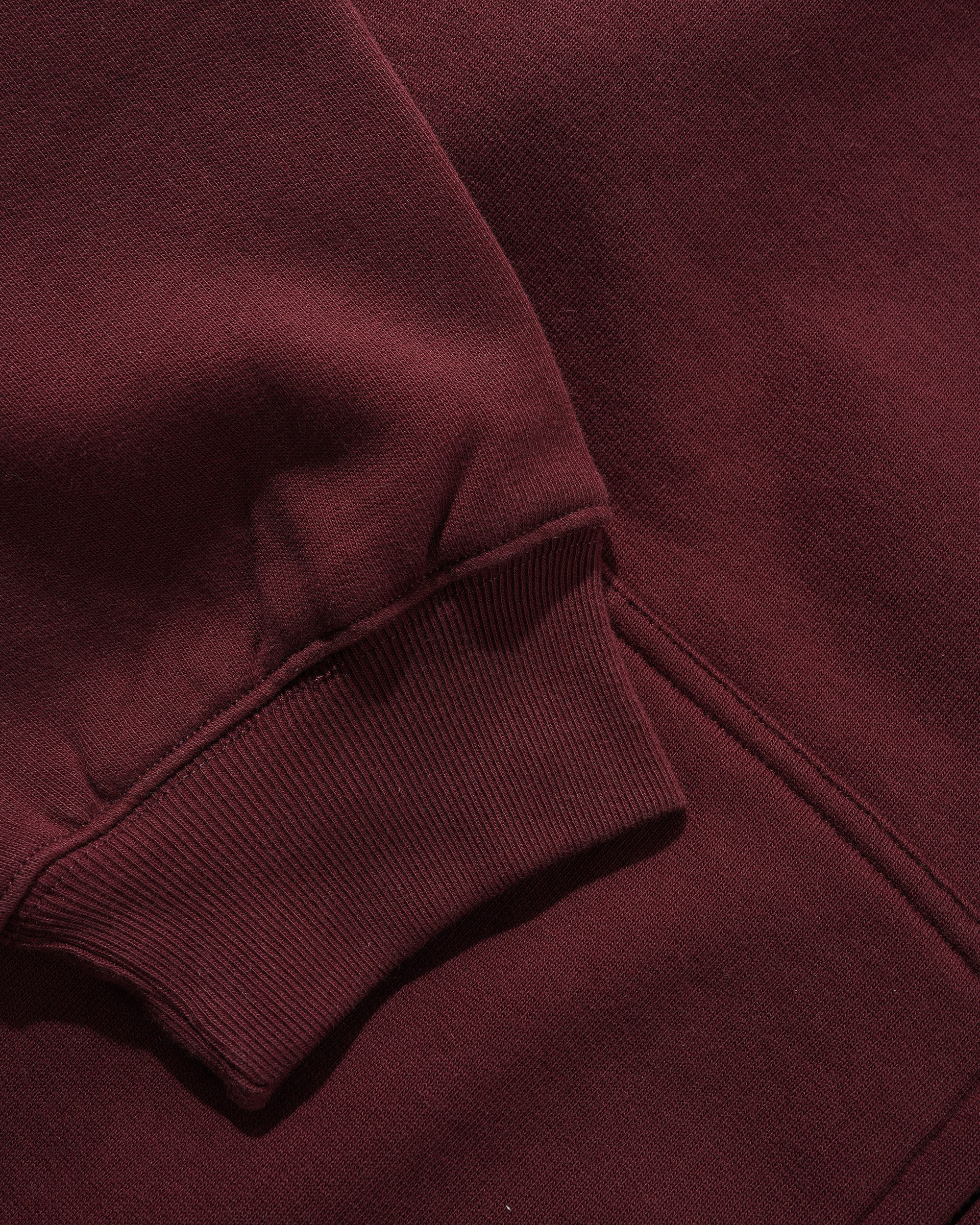 CASH ONLY HEAVY-WEIGHT ZIP THRU HOOD - BURGUNDY