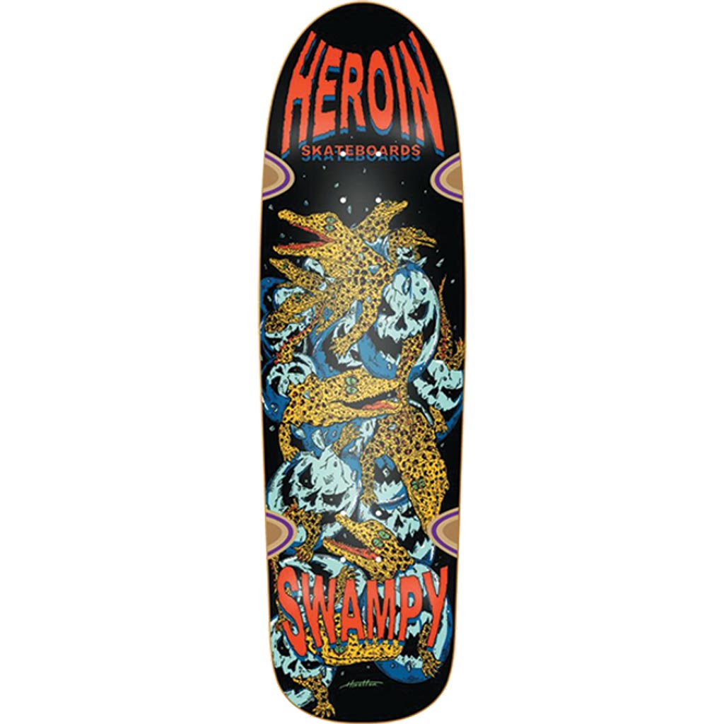 Heroin Swampy Gators Skateboard Deck 9.12"| Free Aotearoa NZ shipping on skateboard decks over $100* ordered online with Pavement Skate Store!