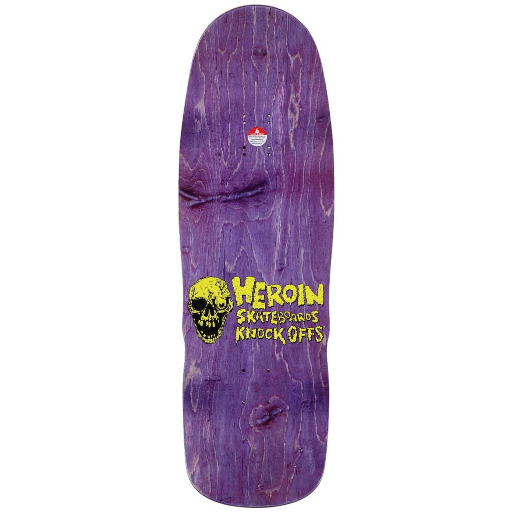 Heroin Dead Dave Knock Off Deck 10.1" | Shop skateboard decks online with Pavement Skate Store! Free Aotearoa NZ shipping over $100*