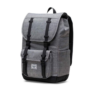 Herschel Little America Mid Backpack - Raven Crosshatch | Free Aoteraoa NZ shipping when you shop online with Pavement Skate Store!