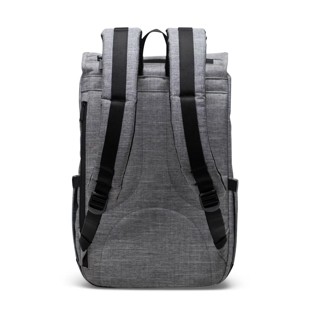 Herschel Little America Mid Backpack - Raven Crosshatch | Free Aoteraoa NZ shipping when you shop online with Pavement Skate Store!