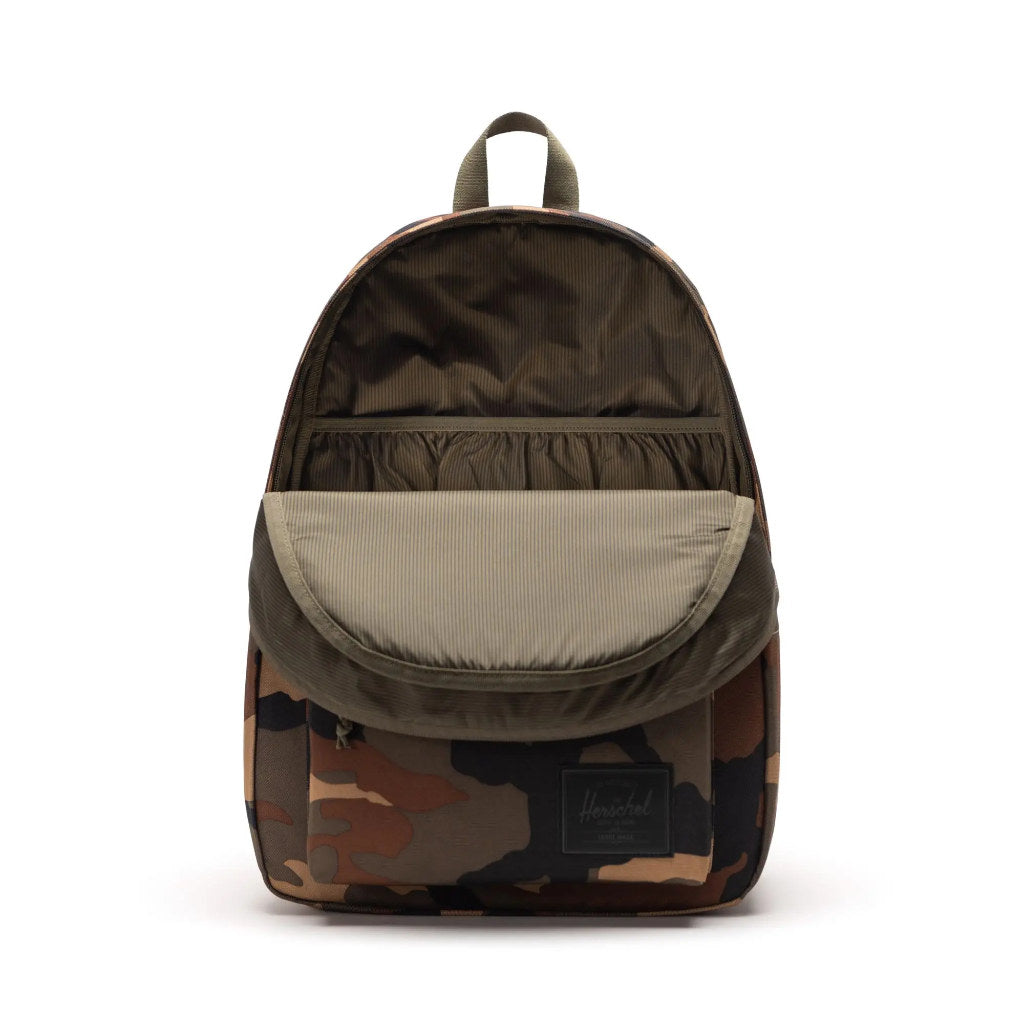 Herschel Classic XL Backpack - Woodland Camo/Black Label | Shop backpacks online with Pavement Skate Store with free Aotearoa NZ shipping over $100*!