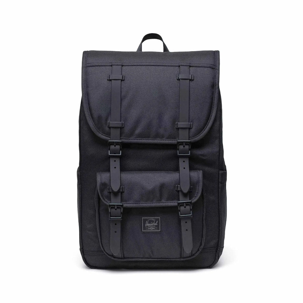 Herschel Little America Mid Backpack - Black Tonal | Shop backpacks online with Pavement Skate Store with free Aotearoa NZ shipping over $100*!