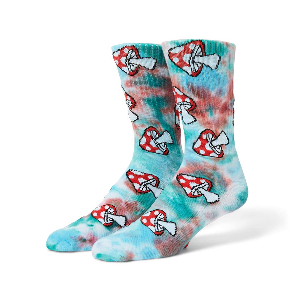 Huf Microdose Tiedye Socks - Red | Free Aotearoa shipping on all Huf Worldwide orders over $100* with Pavement Skate Store!