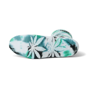 Huf Plantlife Tie Dye Socks - Green | Shop Huf Worldwide online with Pavement Skate Store with free Aotearoa NZ shipping on orders over $100*