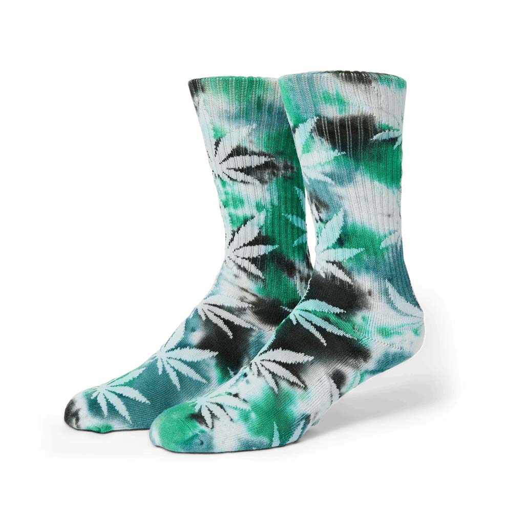 Huf Plantlife Tie Dye Socks - Green | Shop Huf Worldwide online with Pavement Skate Store with free Aotearoa NZ shipping on orders over $100*