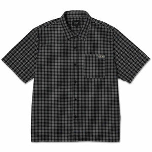 Huf Stretch Micro Plaid Shirt - Black | Shop Huf Worldwide online with Pavement Skate Store with free Aotearoa NZ shipping on orders over $100*