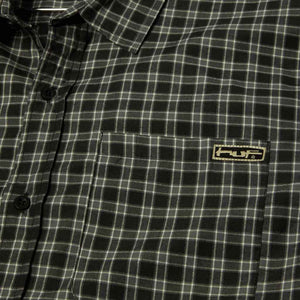 Huf Stretch Micro Plaid Shirt - Black | Shop Huf Worldwide online with Pavement Skate Store with free Aotearoa NZ shipping on orders over $100*