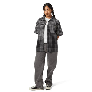 Huf Stretch Micro Plaid Shirt - Black | Shop Huf Worldwide online with Pavement Skate Store with free Aotearoa NZ shipping on orders over $100*