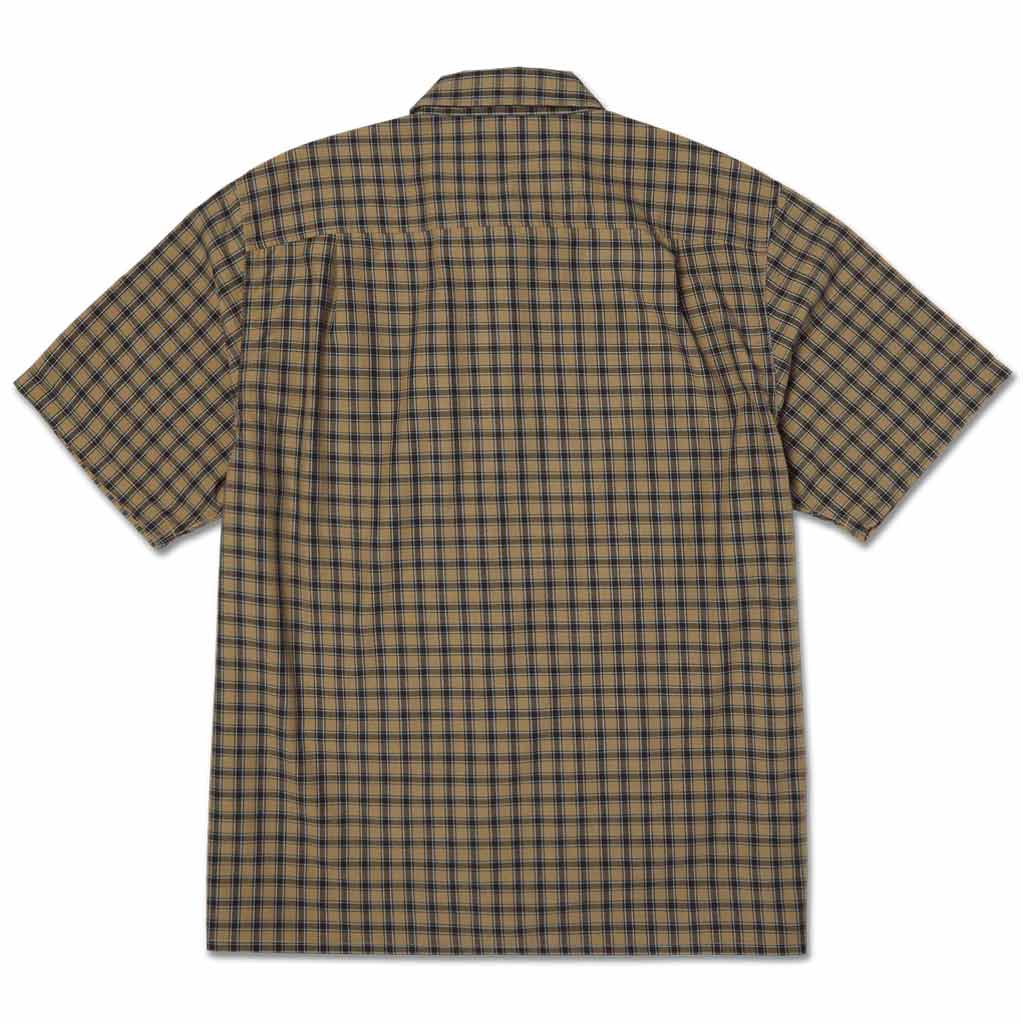Huf Stretch Micro Plaid Shirt - Clay | Shop Huf Worldwide online with Pavement Skate Store with free Aotearoa NZ shipping on orders over $100*