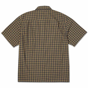 Huf Stretch Micro Plaid Shirt - Clay | Shop Huf Worldwide online with Pavement Skate Store with free Aotearoa NZ shipping on orders over $100*