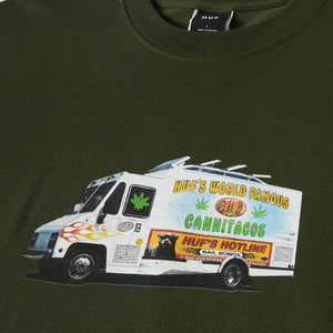 Shop the Huf Taco Truck S/S Tee in Hunter Green with Pavement Skate Store! Free Aotearoa NZ shipping over $100* 