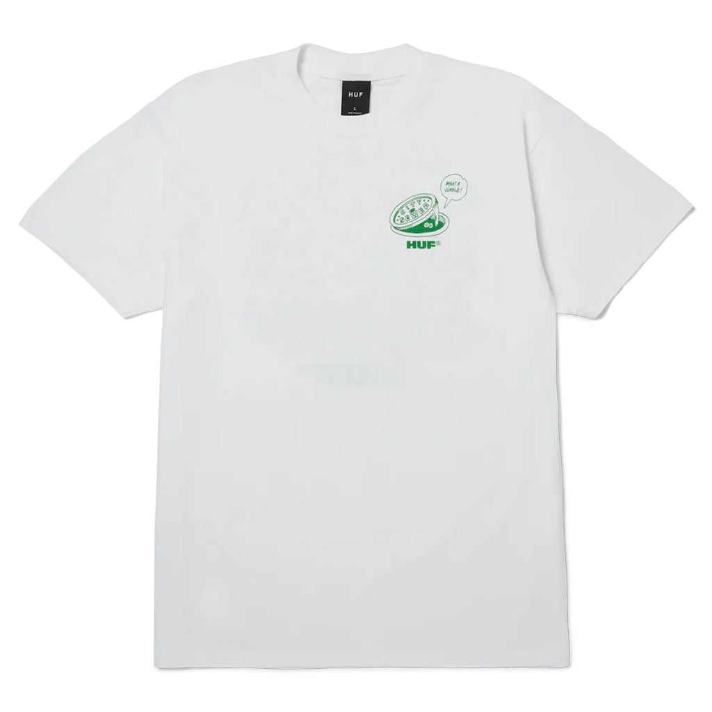 Huf What A Jungle Tee - White | Shop Huf Worldwide online with Pavement Skate Store with free Aotearoa NZ shipping on orders over $100*