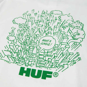 Huf What A Jungle Tee - White | Shop Huf Worldwide online with Pavement Skate Store with free Aotearoa NZ shipping on orders over $100*