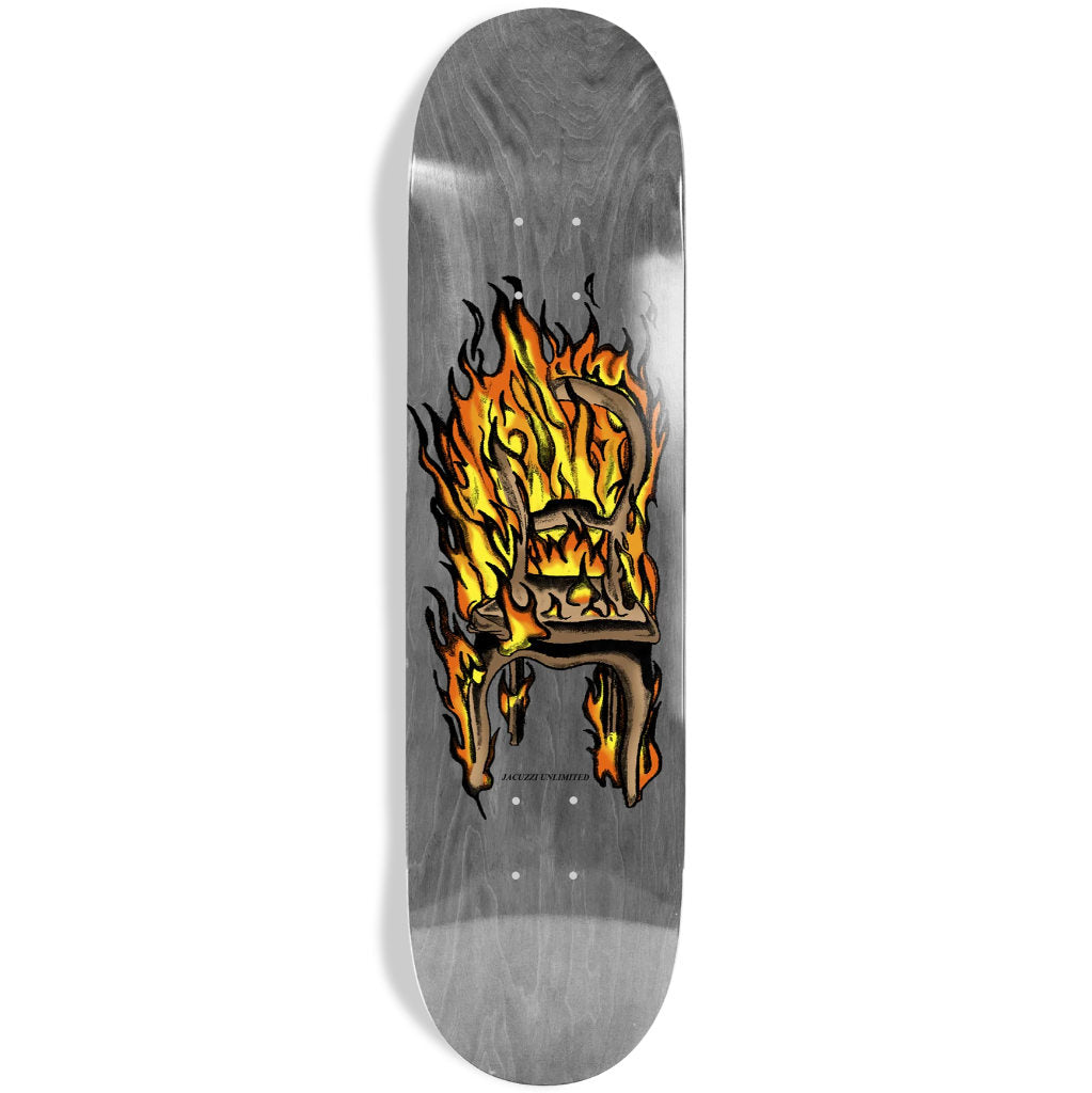 Jacuzzi Unlimited Chair On Fire EX7 Twin Tail 8.5" Deck | Free Aotearoa NZ shipping when you shop skateboards over $100* online with Pavement Skate Store!
