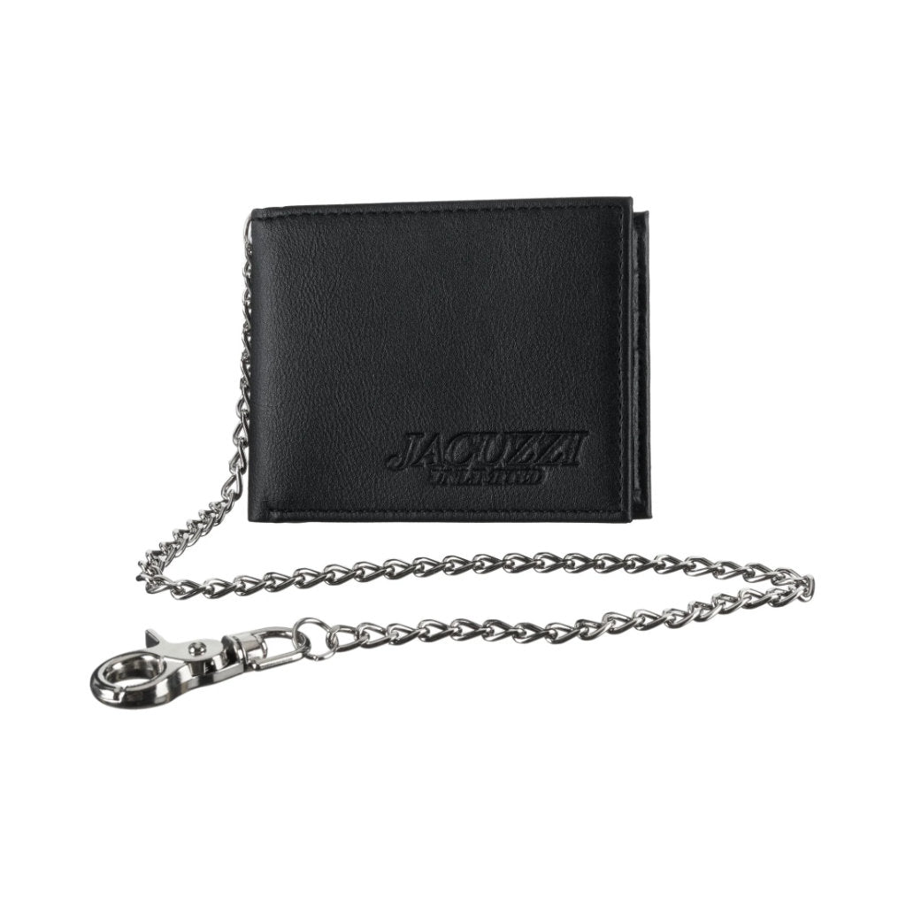 Jacuzzi Unlimited PU Leather Chain Wallet - Black | Free Aotearoa NZ shipping on Jacuzzi Skateboards orders over $100* with Pavement Skate Store!