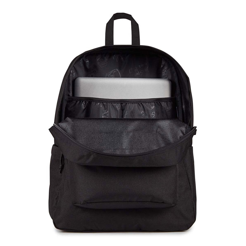 Jansport Superbreak Plus Monochrome Black | Free Aotearoa NZ shipping over $100* when you shop Jansport online with Pavement Skate Store.