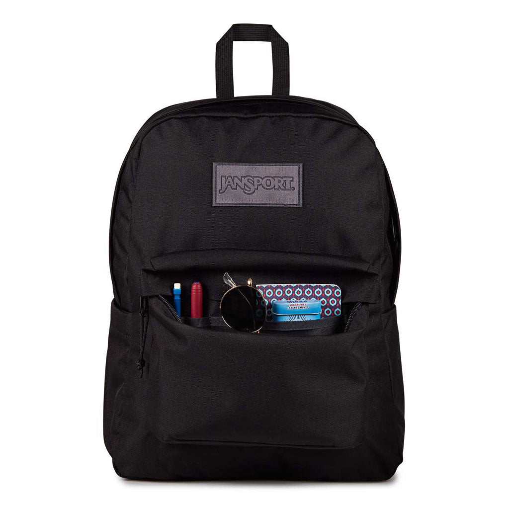 Jansport Superbreak Plus Monochrome Black | Free Aotearoa NZ shipping over $100* when you shop Jansport online with Pavement Skate Store.