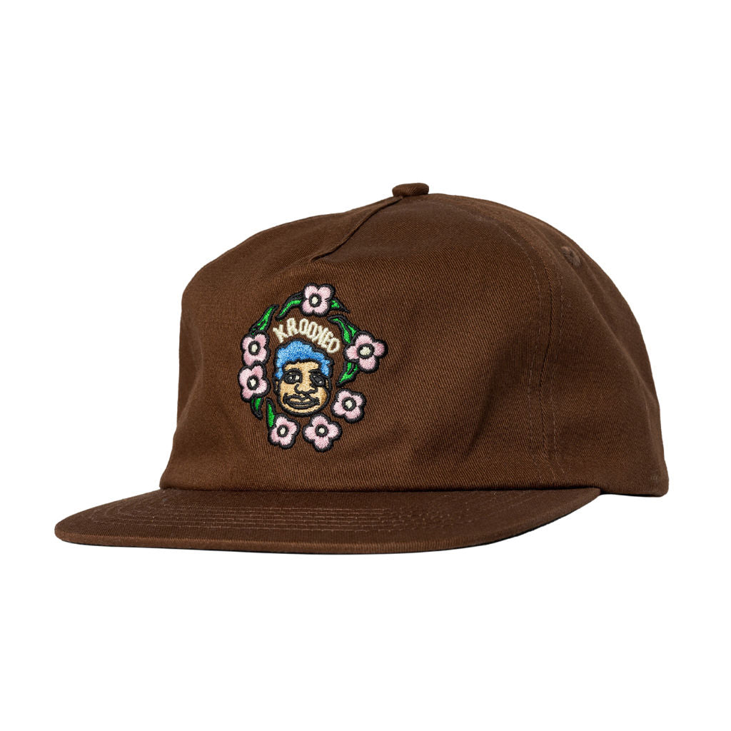 Krooked Sweatpants Redux Snapback in Brown | Shop Krooked Skateboards online with Pavement with free Aotearoa NZ shipping on orders over $100*!