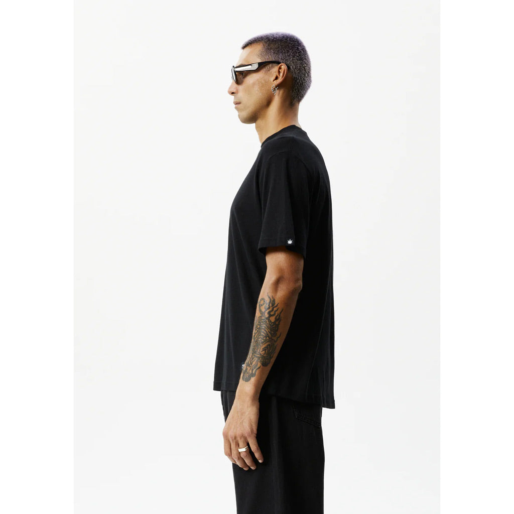 AFENDS CLASSIC HEMP RETRO TEE - BLACK