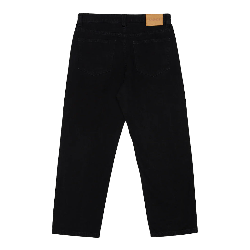 AFENDS NINETY TWOS ORGANIC DENIM RELAXED JEANS - WASHED BLACK