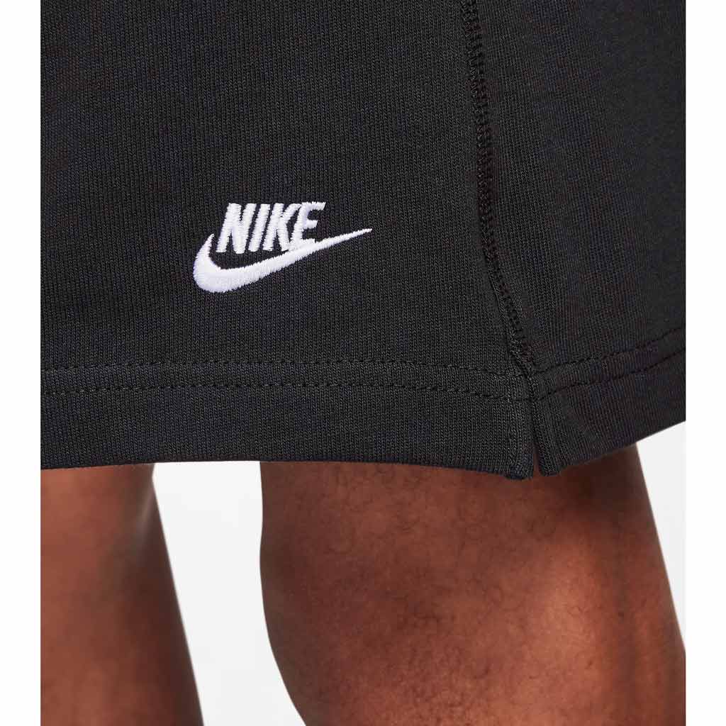 NIKE CLUB KNIT SHORTS - BLACK/WHITE