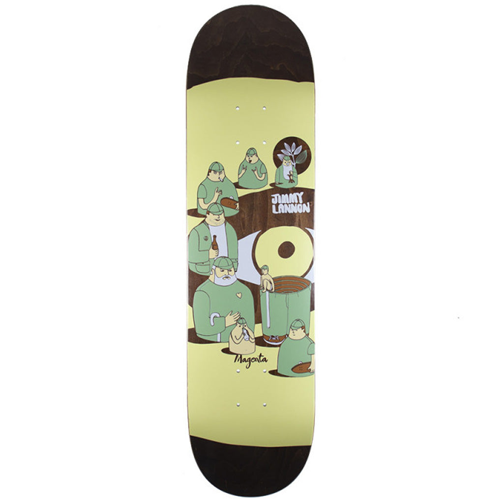Magenta Jimmy Lannon Extravision Skatebaord Deck 8.0" | Free Aotearoa NZ shipping when you shop skateboards over $100* with Pavement Skate Store.