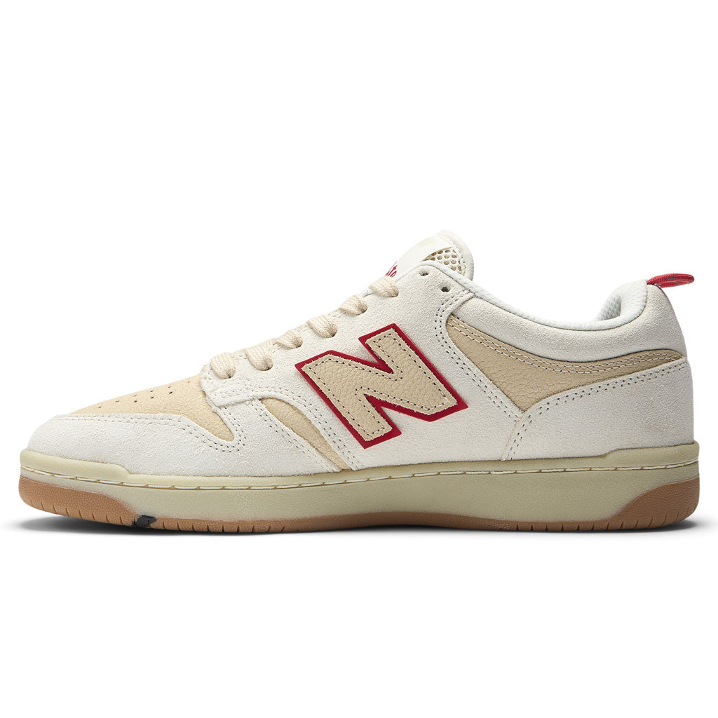 NEW BALANCE NUMERIC X CHOCOLATE 480 - CREAM/RED