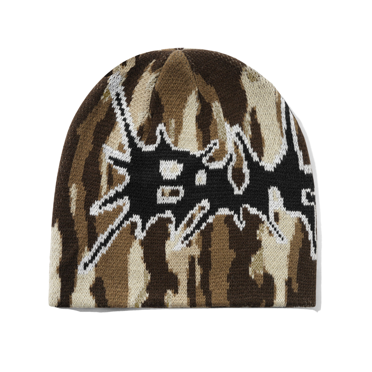 Butter Goods Nail Skully Beanie - Frog Camo | Shop Butter Goods clothing online with Pavement Skate Store with free Aotearoa NZ shipping over $100*!