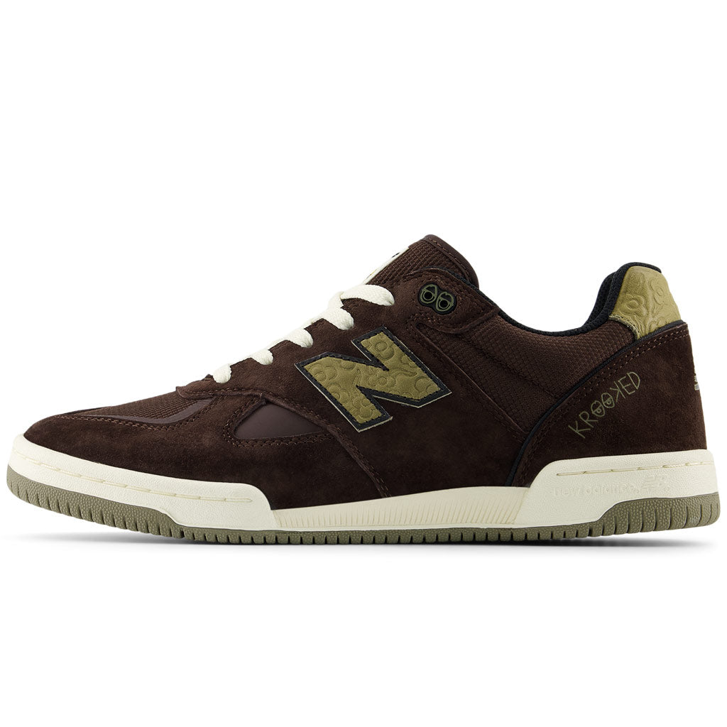 New Balance Numeric 600 X Krooked Skate Shoe - Brown/Olive. Shop New Balance Numeric skate shoes with Pavement Skate Store with free Aotearoa NZ shipping*!