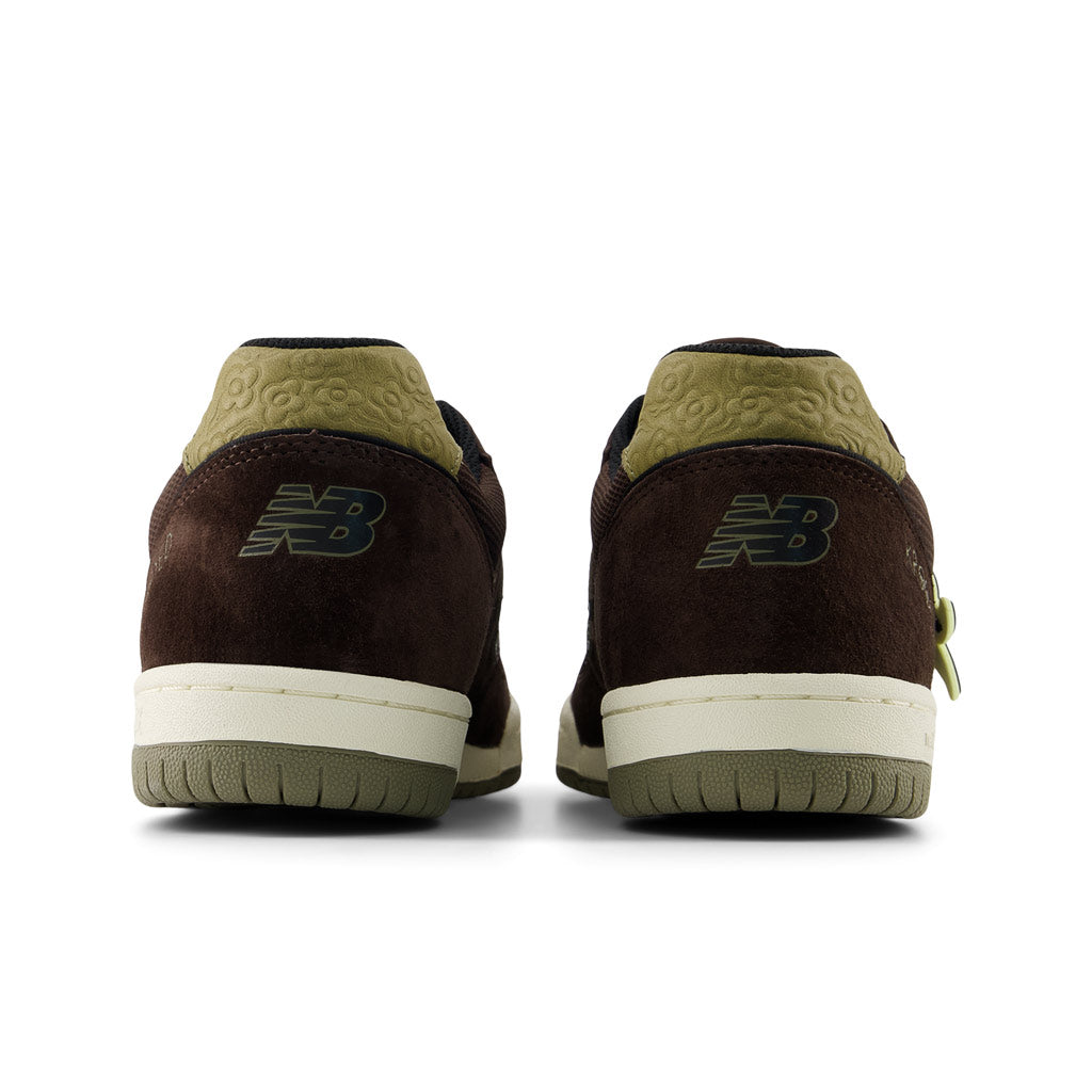 New Balance Numeric 600 X Krooked Skate Shoe - Brown/Olive. Shop New Balance Numeric skate shoes with Pavement Skate Store with free Aotearoa NZ shipping*!