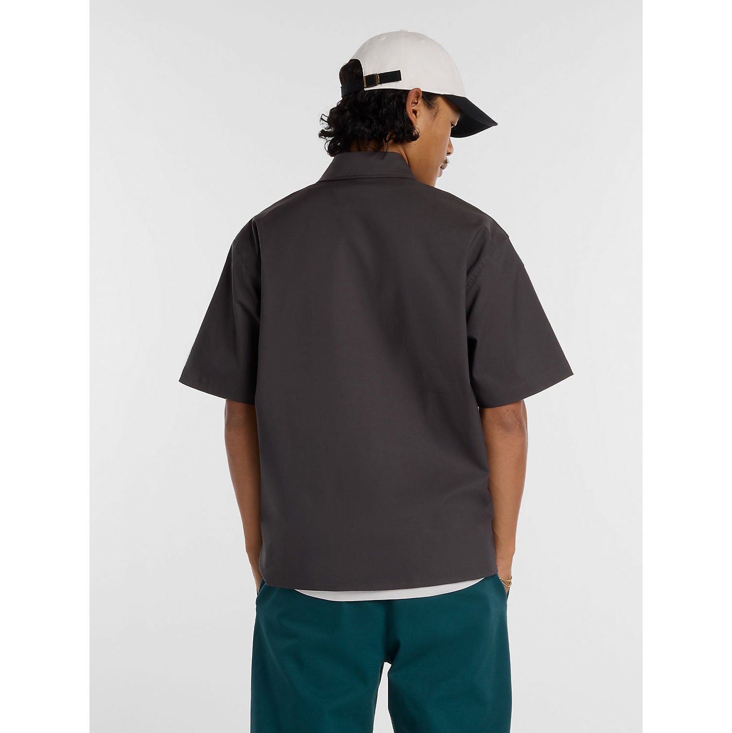 NB Numeric Button Up Shirt in Faded Black | Shop New Balance Numeric clothing online with Pavement Skate Store with free Aotearoa NZ shipping over $100*!