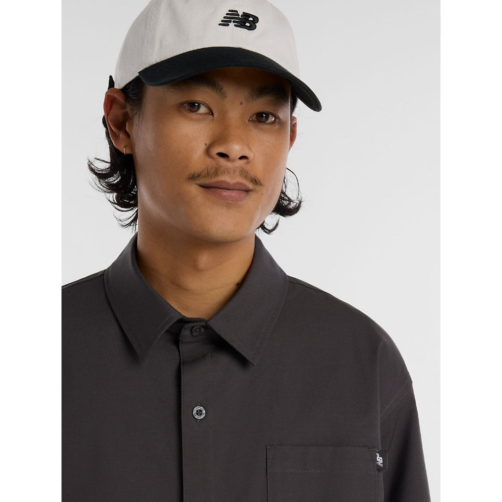 NB Numeric Button Up Shirt in Faded Black | Shop New Balance Numeric clothing online with Pavement Skate Store with free Aotearoa NZ shipping over $100*!