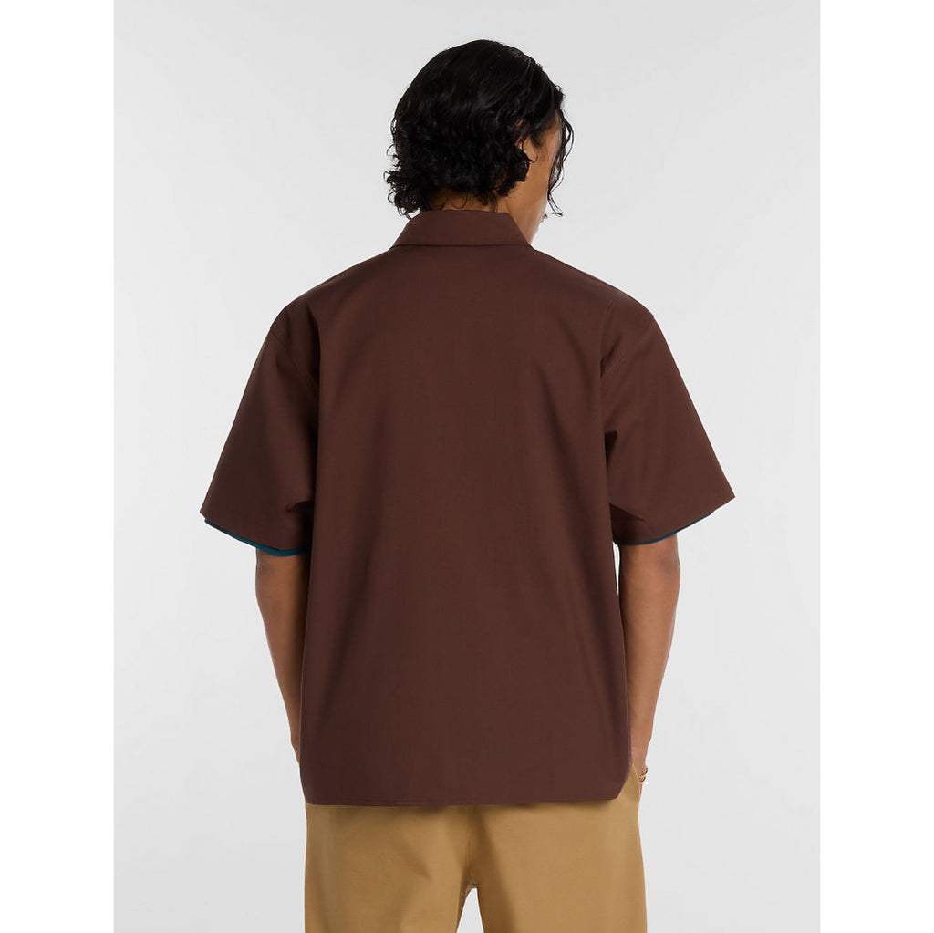 NB Numeric Button Up Shirt in Pumpernickel | Shop New Balance Numeric clothing online with Pavement Skate Store with free Aotearoa NZ shipping over $100*!