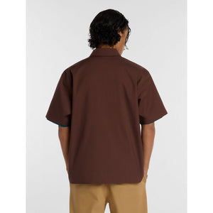 NB Numeric Button Up Shirt in Pumpernickel | Shop New Balance Numeric clothing online with Pavement Skate Store with free Aotearoa NZ shipping over $100*!