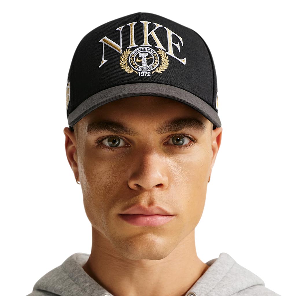 Nike Rise Structured A-Frame Cap in Black/Anthracite/Black | Shop Nike SB online with Pavement Skate Store with free Aotearoa NZ shipping on orders over $100*!