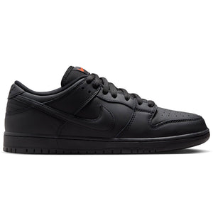 Nike SB Dunk Low Pro Skate Shoes - Triple Black. Orange Label release. Style: FJ1674-001. Free shipping across Aotearoa New Zealand. Shop Nike SB skateboarding shoes, clothing and accessories online with Dunedin's independent skate store, Pavement.