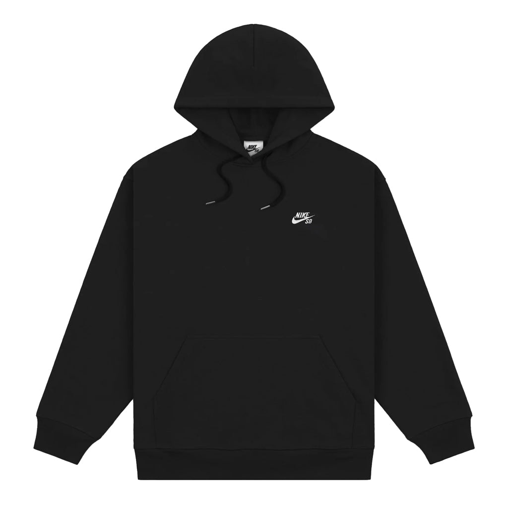 Nike SB Essential Logo Pullover Hoodie Black/White FV7351-010 | Free Aotearoa NZ shipping over $100* when you shop Nike SB online with Pavement Skate Store!