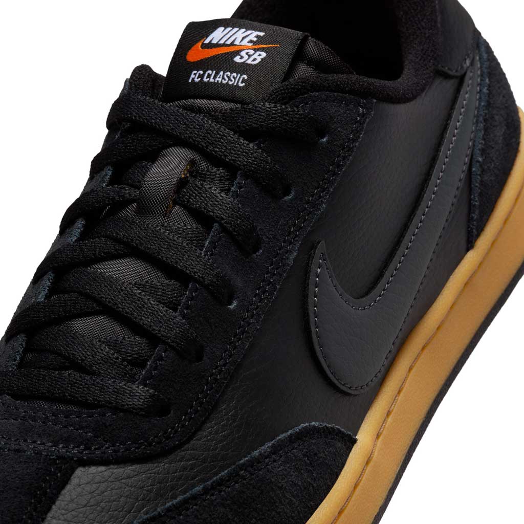 Nike SB FC Classic Skate Shoes Black/Anthracite-Black-Vivid Orange 909096-008 | Free Aotearoa shipping over $100* on orders online with Pavement Skate Store!