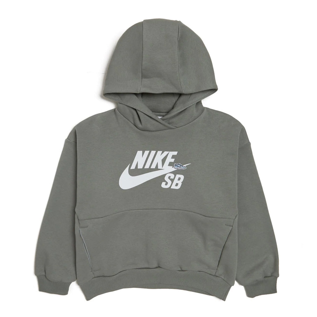 Nike SB Icon Youth Fleece Hoodie - Dark Stucco/White. 80% cotton/20% polyester. Printed graphic. Dunk patch detail. FD3154-053. Shop Nike SB youth clothing and shoes online with Pavement, Dunedin's independent skate store. Free NZ shipping over $150 - Same day Dunedin delivery - Easy returns.