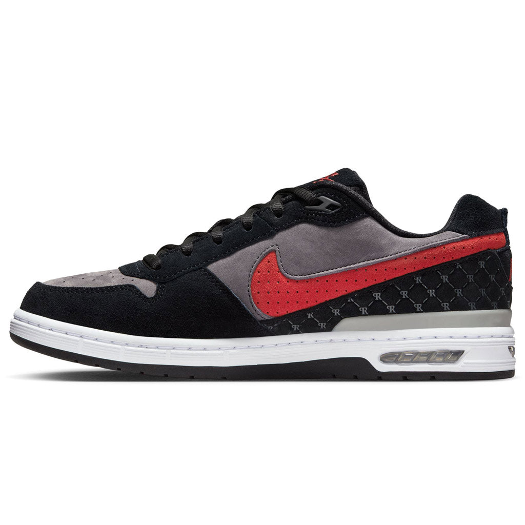 Nike SB Paul Rodriguez Zoom Air Low Skate Shoes Black/Varsity Red-Flint Grey-Black - IM7147-001 | Free Aotearoa shipping when you order online with Pavement!