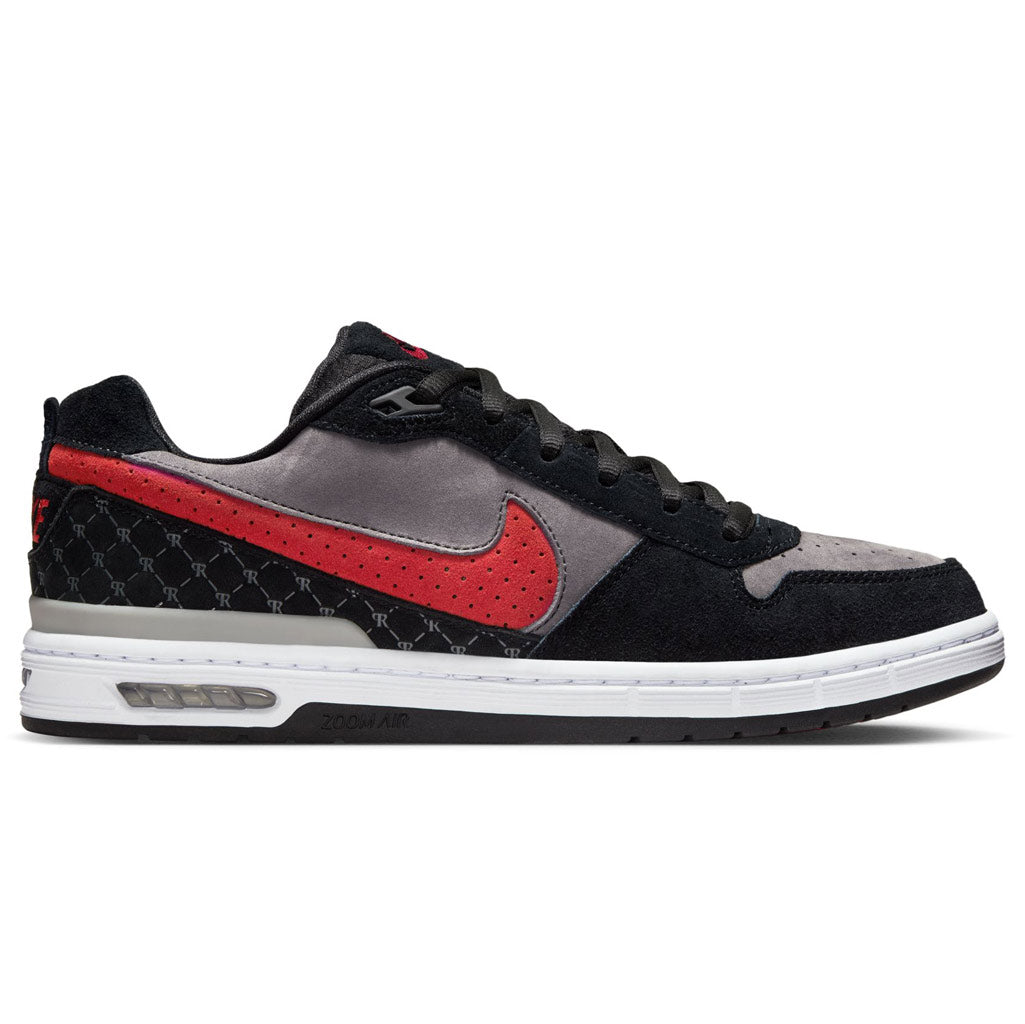 Nike SB Paul Rodriguez Zoom Air Low Skate Shoes Black/Varsity Red-Flint Grey-Black - IM7147-001 | Free Aotearoa shipping when you order online with Pavement!
